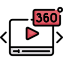 electronics,interface,music and multimedia,multimedia,movie,video player,play button,multimedia option,360 degrees,360 video